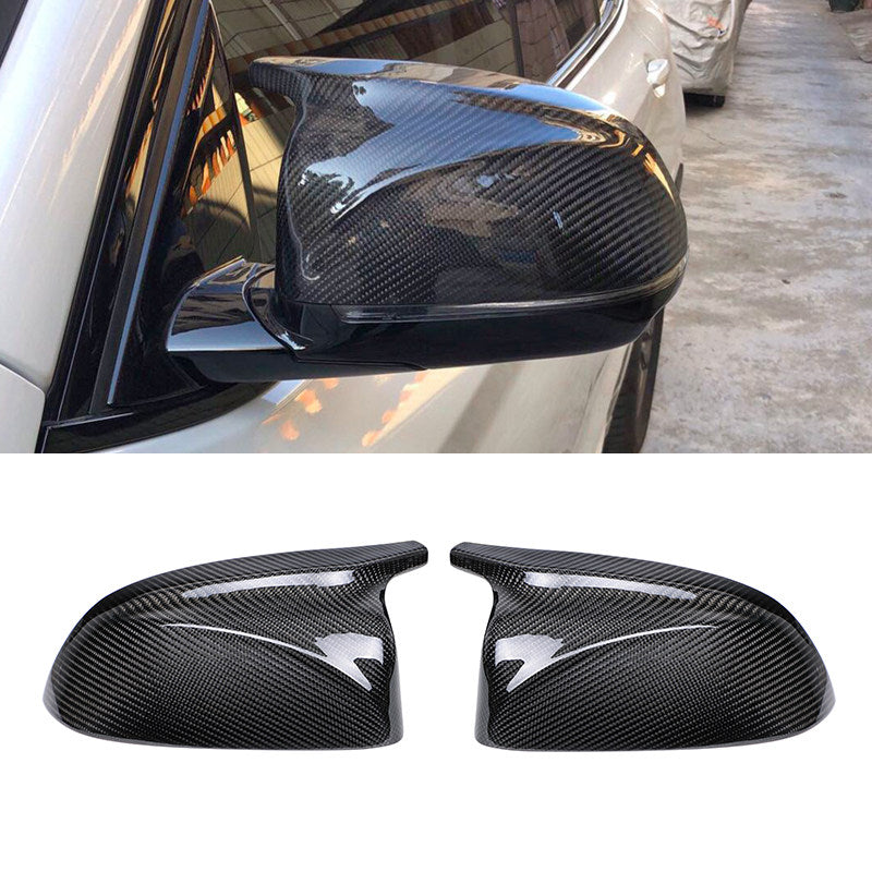 Carbon Fiber Mirror Caps (Thunder Style) for BMW X3 / X4 / X5 / X6 / X7  Horn Mirror Housing Upgrade