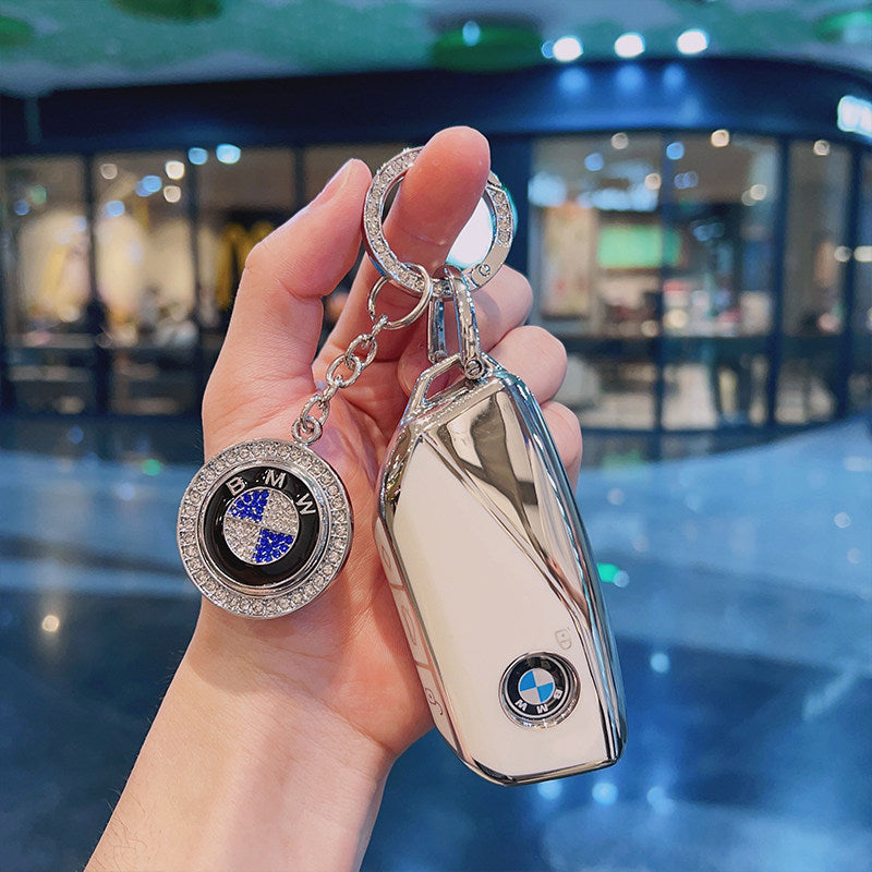 BMW 7 Series / X7 / i7 / XM Key Fob Case – New-Generation Key, Rhinestone Keychain Options