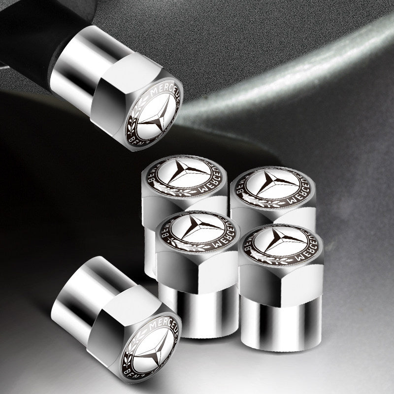 Mercedes-Benz Anti-Theft Tire Valve Stem Caps – Hex or Diamond, Silver or Black