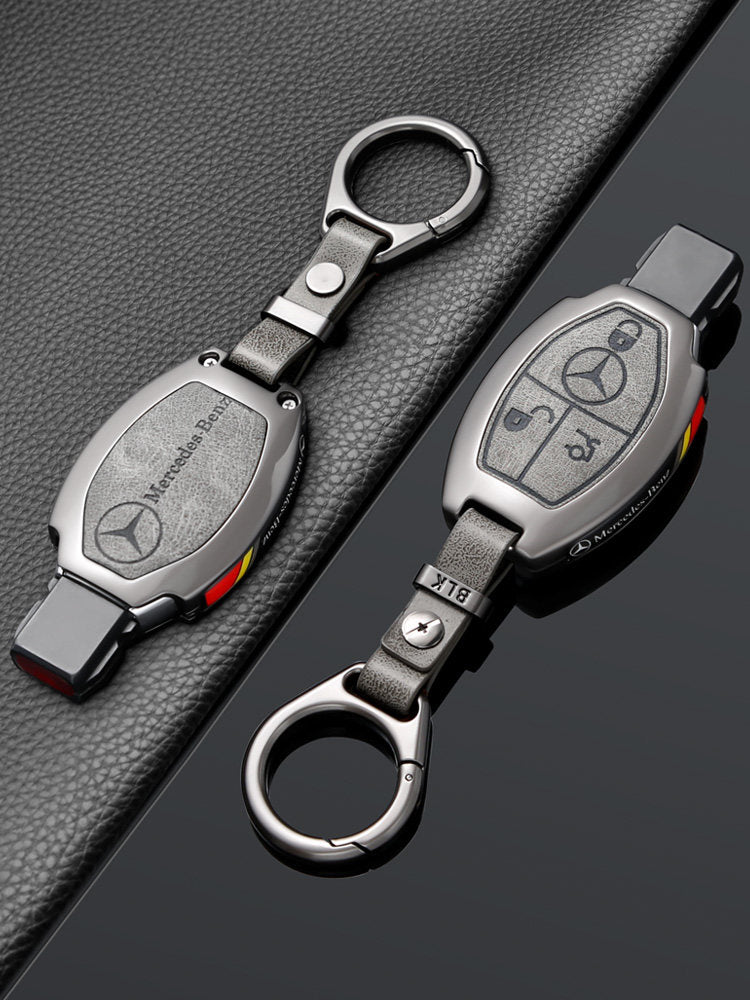 Mercedes-Benz Zinc Alloy & Leather Key Case – Classic Smart Key