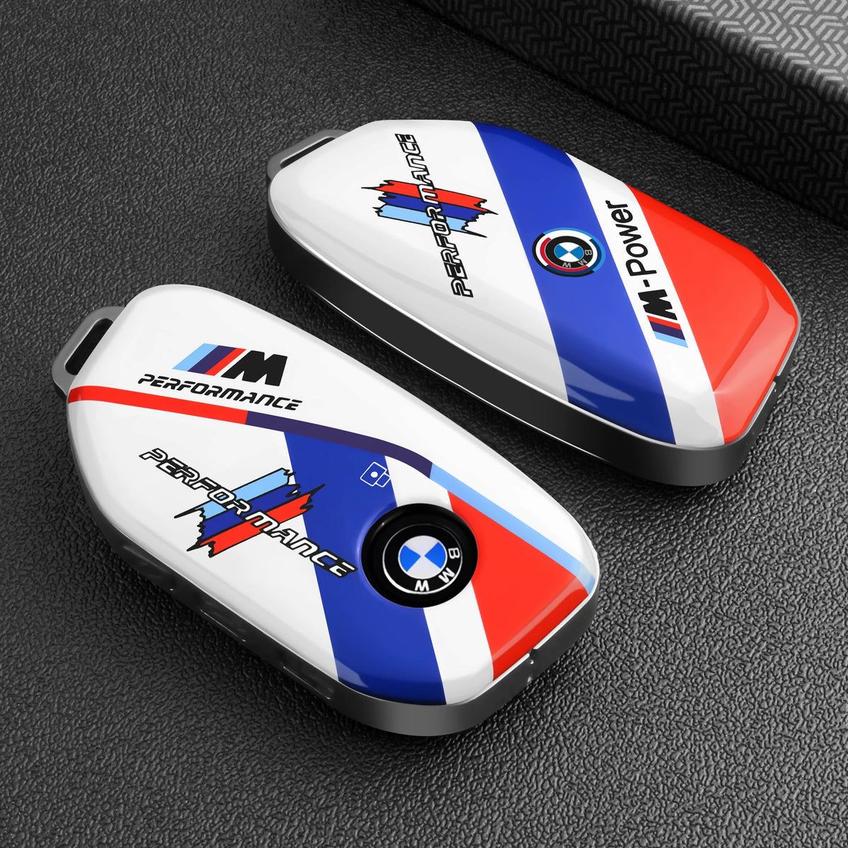 BMW Key Fob Case – G Type New-Generation Key, Motorsport Stripe Design with Keychain Options