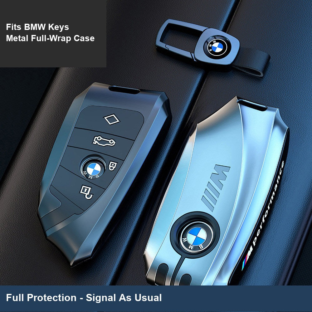 BMW smart key fob case - metal full-wrap protective cover