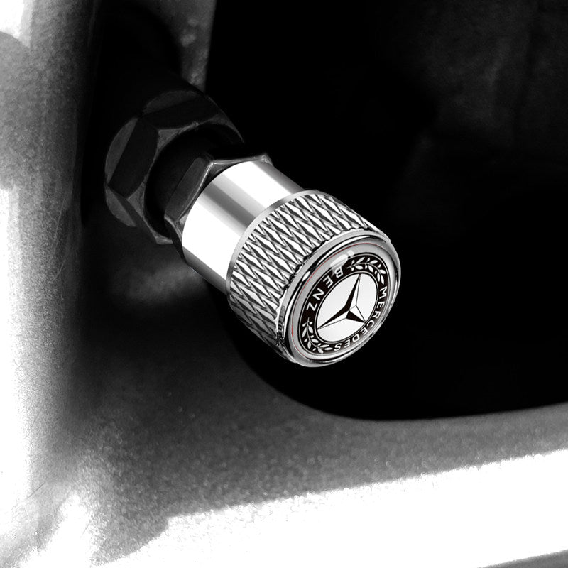 Mercedes-Benz Anti-Theft Tire Valve Stem Caps – Hex or Diamond, Silver or Black