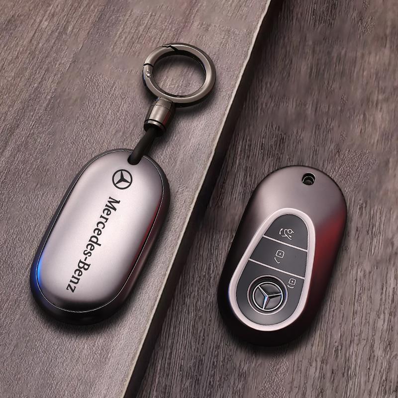 Mercedes-Benz Gradient Alloy Key Case with Logo Strap – New Oval Smart Key