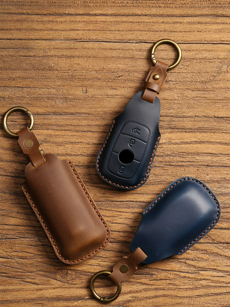 Mercedes-Benz Crazy Horse Leather Key Case – Classic Smart Key
