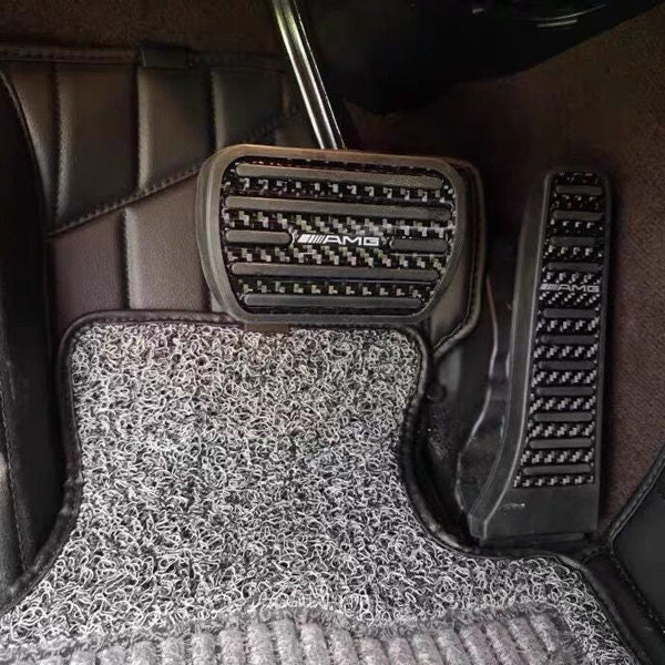 Mercedes-Benz Carbon Fiber Gas & Brake Pedal Covers – C / E / S-Class, GLC, GLE, GLS, CLA, GLA, AMG GT