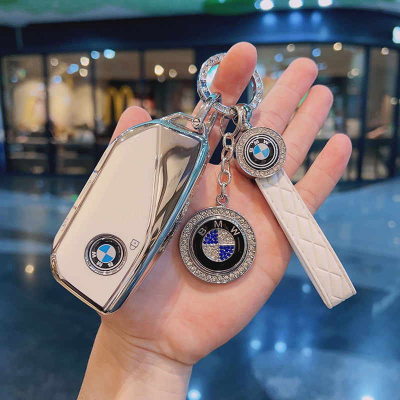 BMW 7 Series / X7 / i7 / XM Key Fob Case – New-Generation Key, Rhinestone Keychain Options