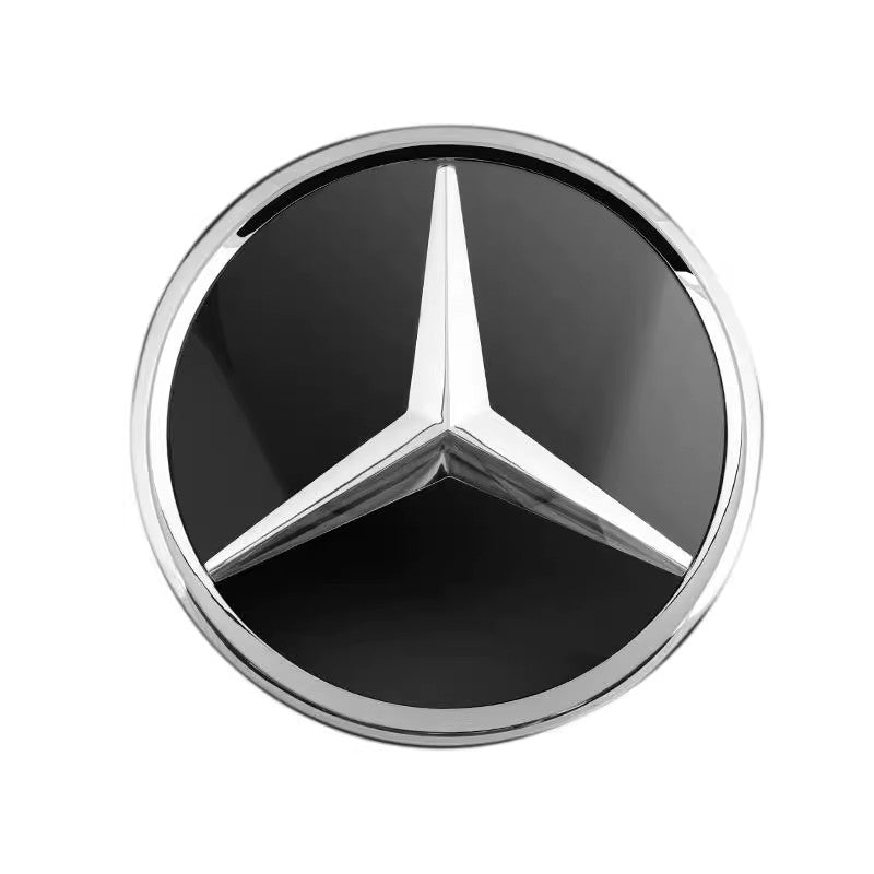 Mercedes-Benz Front Grille Star Emblem – 3D or Flat Mirror, Silver or Black