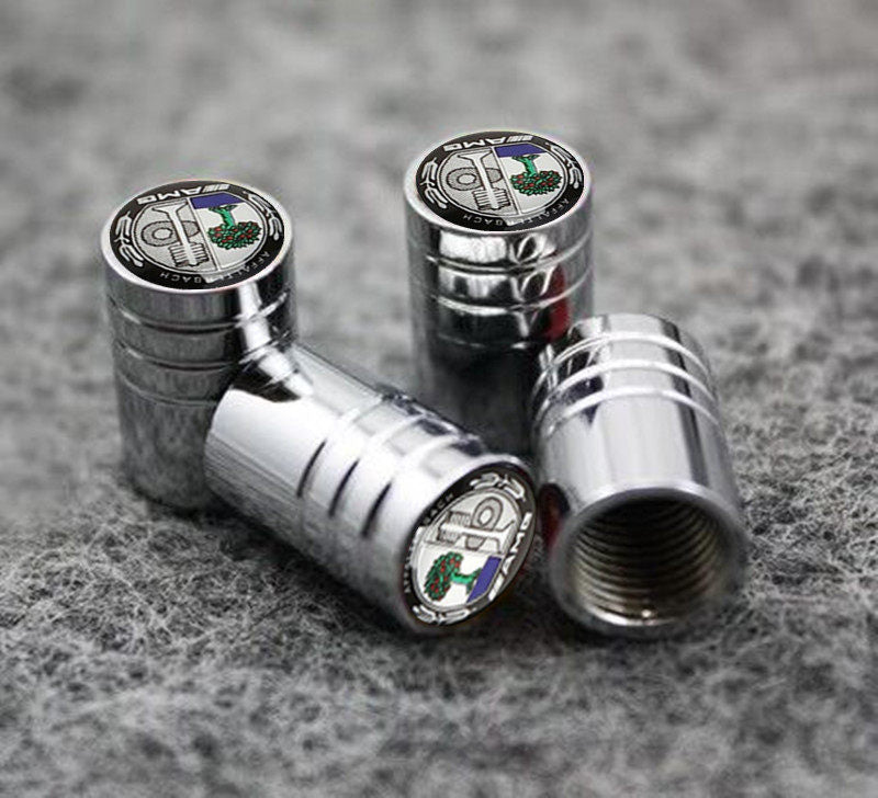 Mercedes-Benz Chrome Tire Valve Stem Caps – 5 Logo Designs, Set of 4