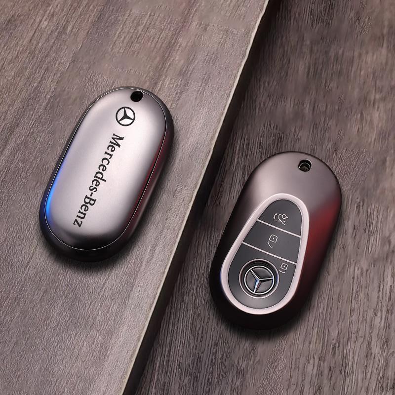 Mercedes-Benz Gradient Alloy Key Case with Logo Strap – New Oval Smart Key