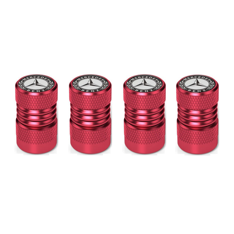 Mercedes-Benz / AMG Aluminum Tire Valve Stem Caps – Silver, Black or Red