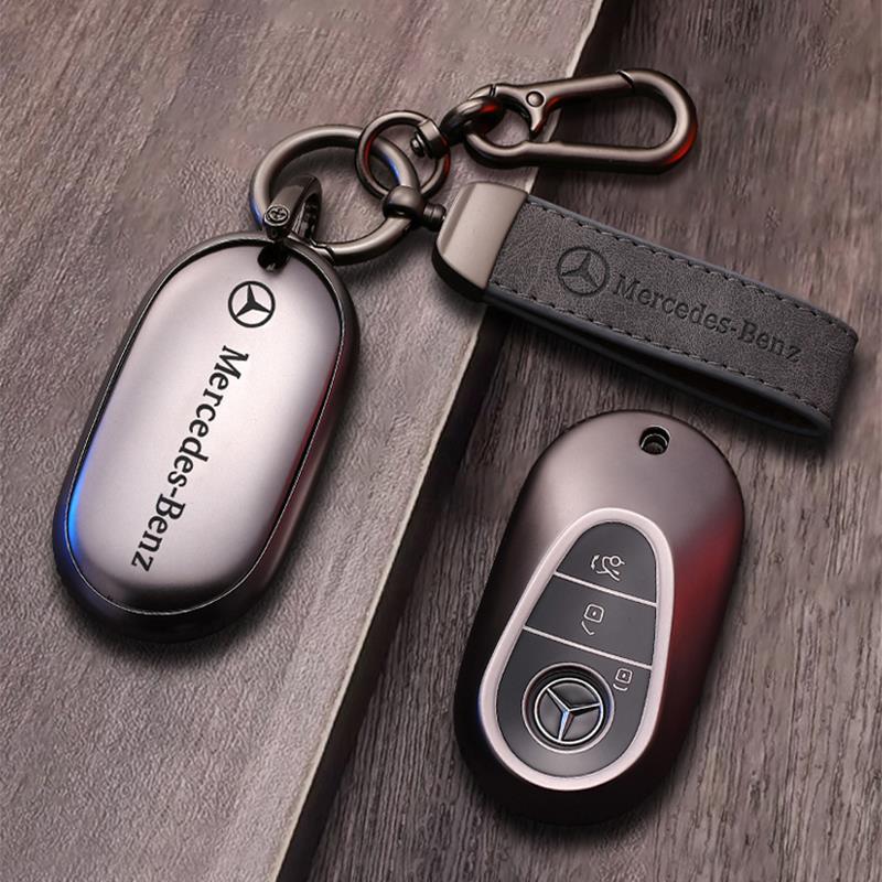 Mercedes-Benz Gradient Alloy Key Case with Logo Strap – New Oval Smart Key