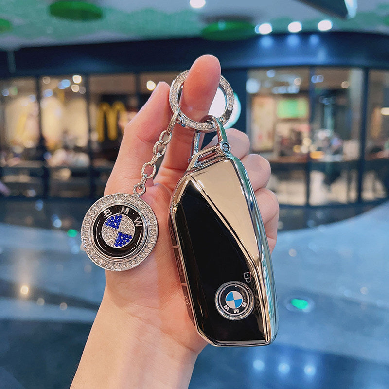 BMW 7 Series / X7 / i7 / XM Key Fob Case – New-Generation Key, Rhinestone Keychain Options