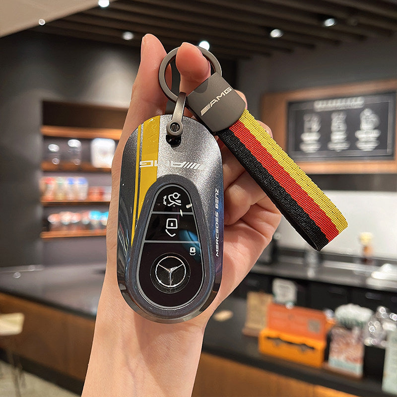 Mercedes-Benz AMG Edition 55 Track Key Case with Tricolor Strap – New Oval Smart Key