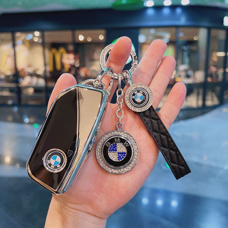 BMW 7 Series / X7 / i7 / XM Key Fob Case – New-Generation Key, Rhinestone Keychain Options