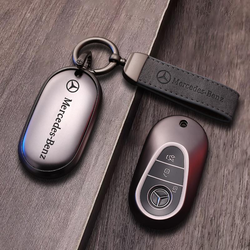 Mercedes-Benz Gradient Alloy Key Case with Logo Strap – New Oval Smart Key