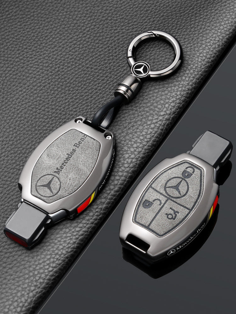 Mercedes-Benz Zinc Alloy & Leather Key Case – Classic Smart Key