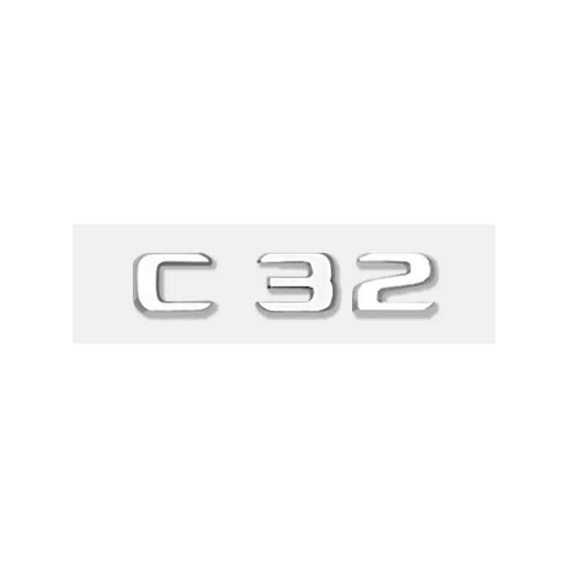 Mercedes-Benz C-Class Rear Trunk Model Letters – Chrome or Gloss Black