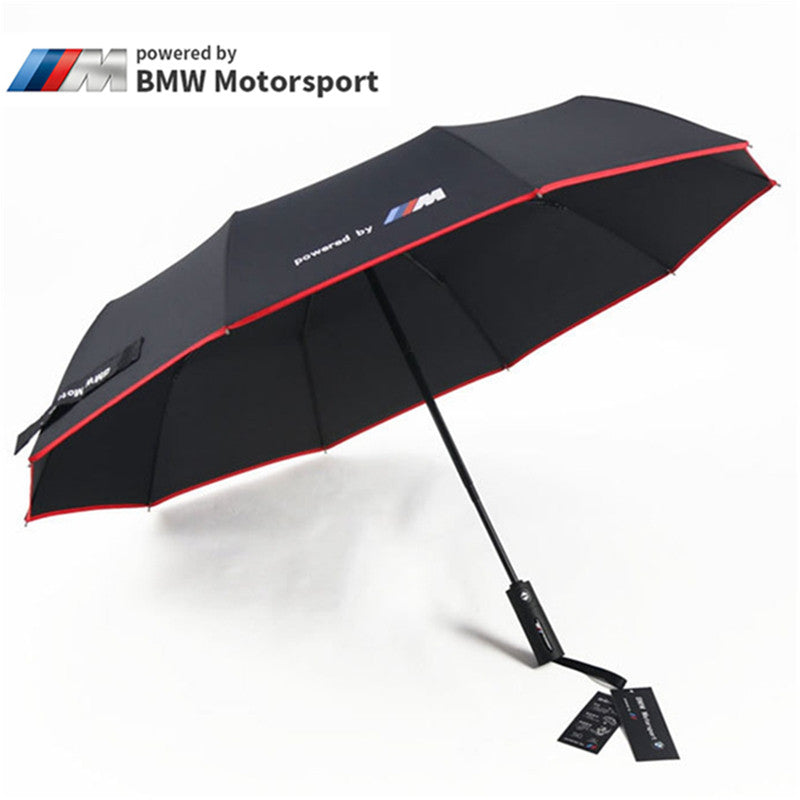 Wind-Resistant Umbrella for BMW M Fans, Automatic Folding or Long, Black
