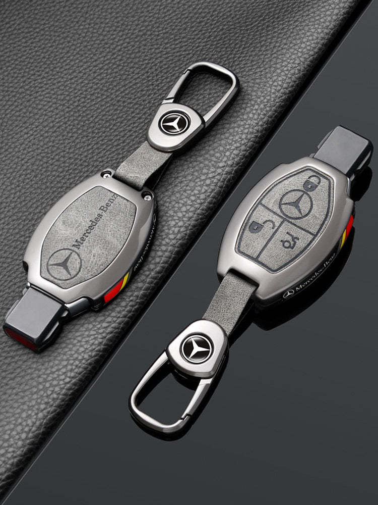 Mercedes-Benz Zinc Alloy & Leather Key Case – Classic Smart Key