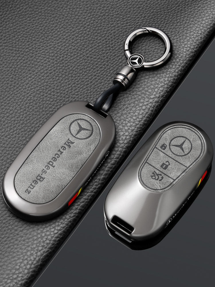 Mercedes-Benz Zinc Alloy & Leather Key Case – New Oval Smart Key