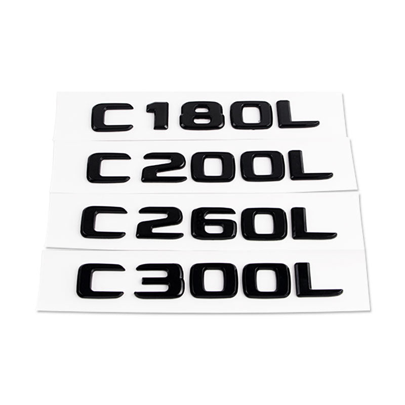 Mercedes-Benz C-Class Rear Trunk Model Letters – Chrome or Gloss Black