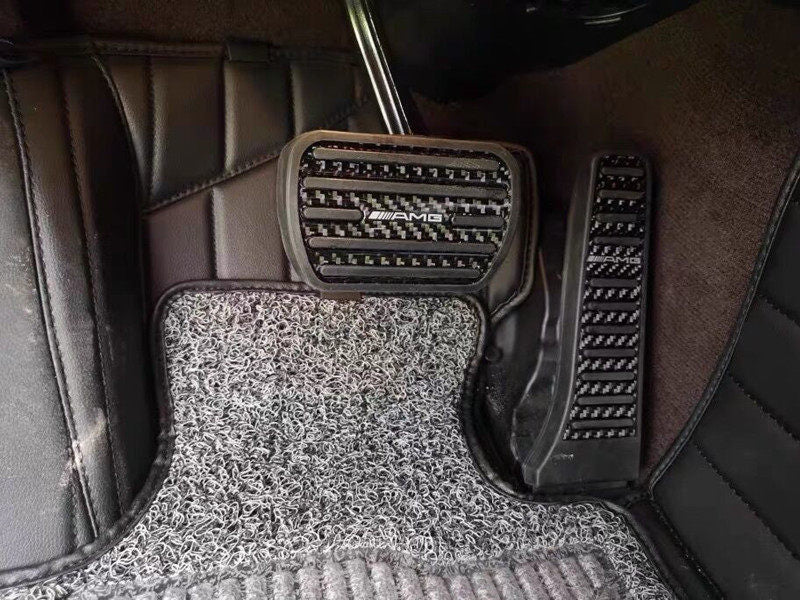 Mercedes-Benz Carbon Fiber Gas & Brake Pedal Covers – C / E / S-Class, GLC, GLE, GLS, CLA, GLA, AMG GT