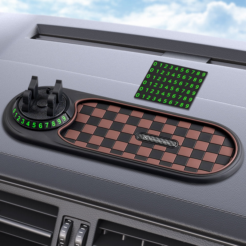 Mercedes-Benz Dashboard Anti-Slip Mat with 360° Phone Holder & Parking Number