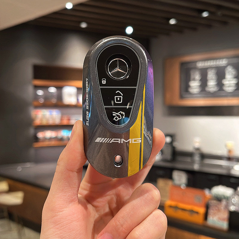 Mercedes-Benz AMG Edition 55 Track Key Case with Tricolor Strap – New Oval Smart Key
