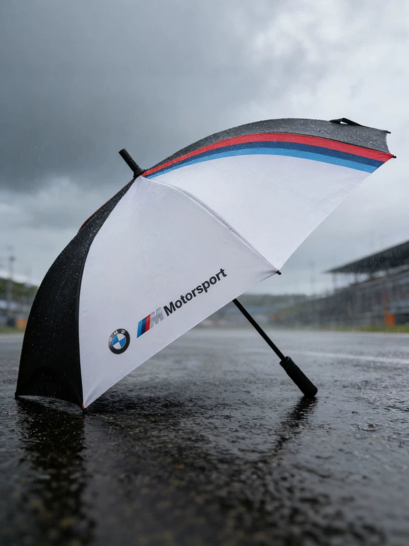 BMW M Factory Sun and Rain Umbrella, Car Folding Carbon Fiber Handle LOGO Dual-Use Umbrella for Sun Protection and Rain Protection