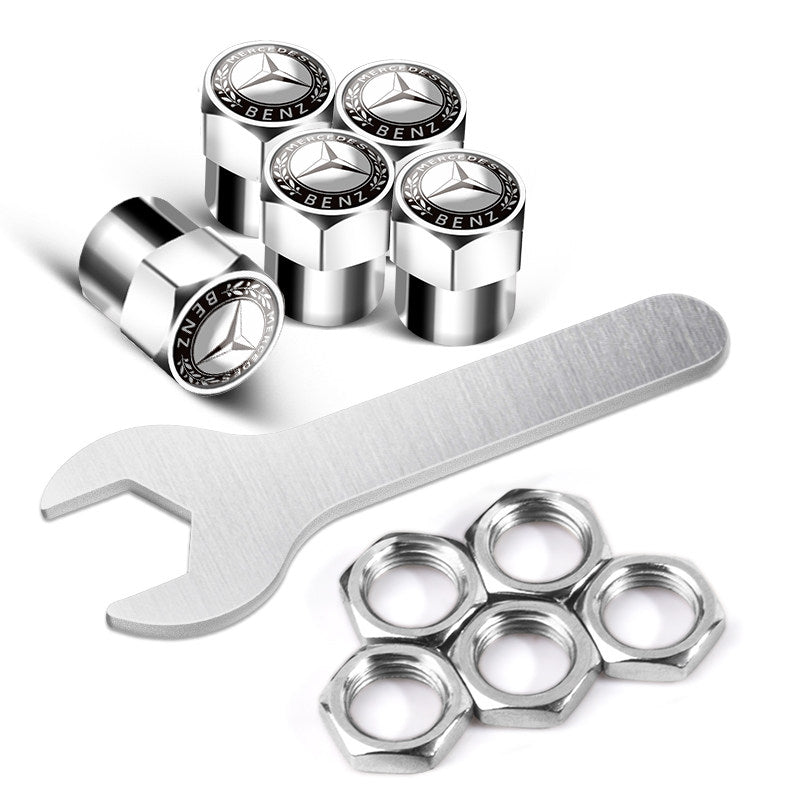 Mercedes-Benz Anti-Theft Tire Valve Stem Caps – Hex or Diamond, Silver or Black