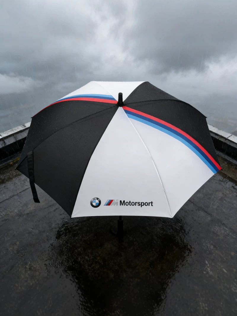 BMW M Factory Sun and Rain Umbrella, Car Folding Carbon Fiber Handle LOGO Dual-Use Umbrella for Sun Protection and Rain Protection