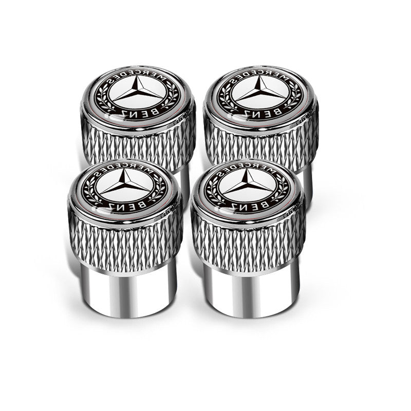 Mercedes-Benz Anti-Theft Tire Valve Stem Caps – Hex or Diamond, Silver or Black