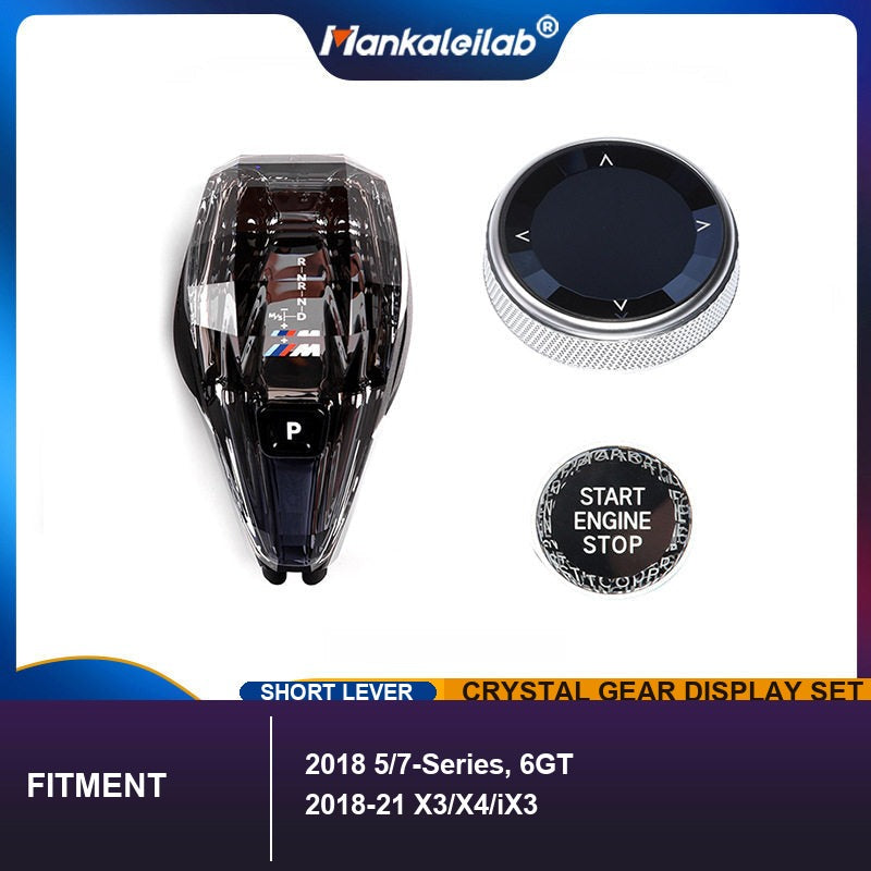 BMW Crystal Gear Shift Knob Set (2018 5/7-Series, 6GT, 2018-2021 X3/X4/iX3)