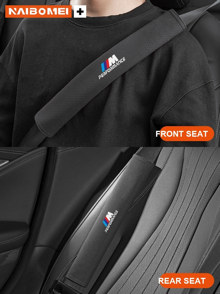 BMW M Seat Belt Shoulder Pad Cover - Suede Strap Protector