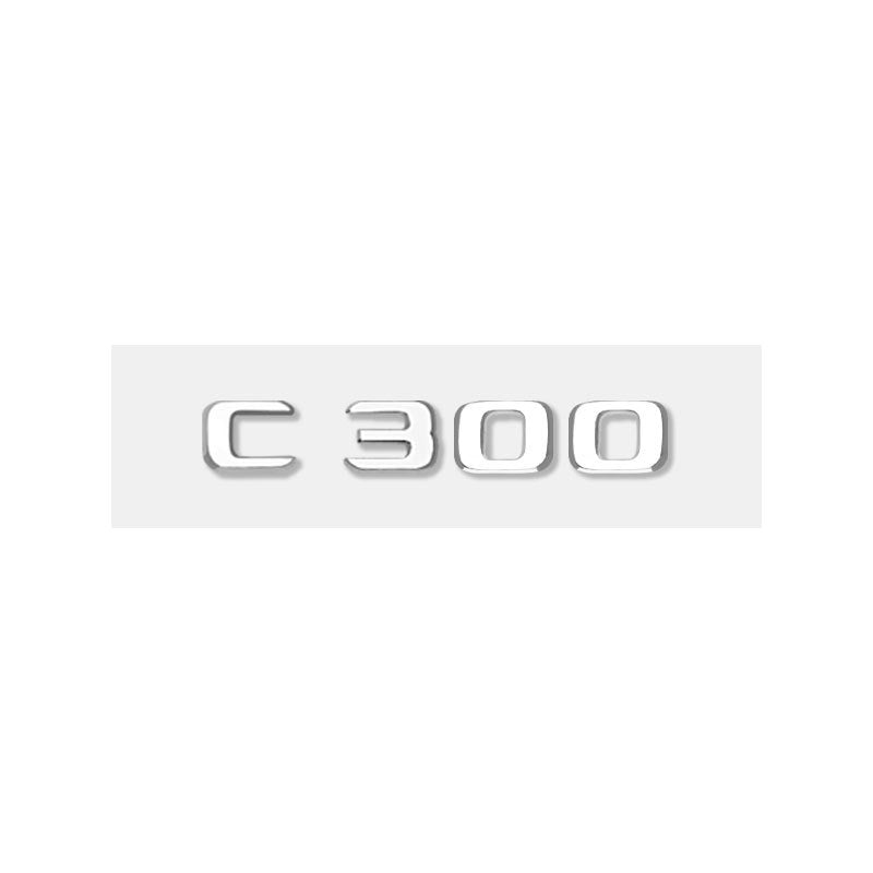 Mercedes-Benz C-Class Rear Trunk Model Letters – Chrome or Gloss Black