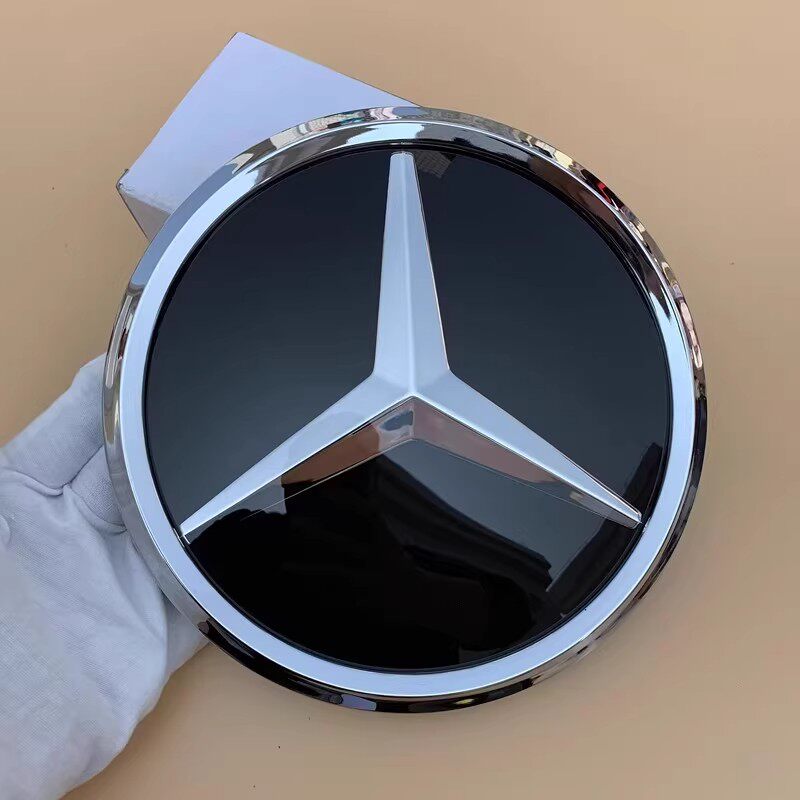 Mercedes-Benz Front Grille Star Emblem – 3D or Flat Mirror, Silver or Black