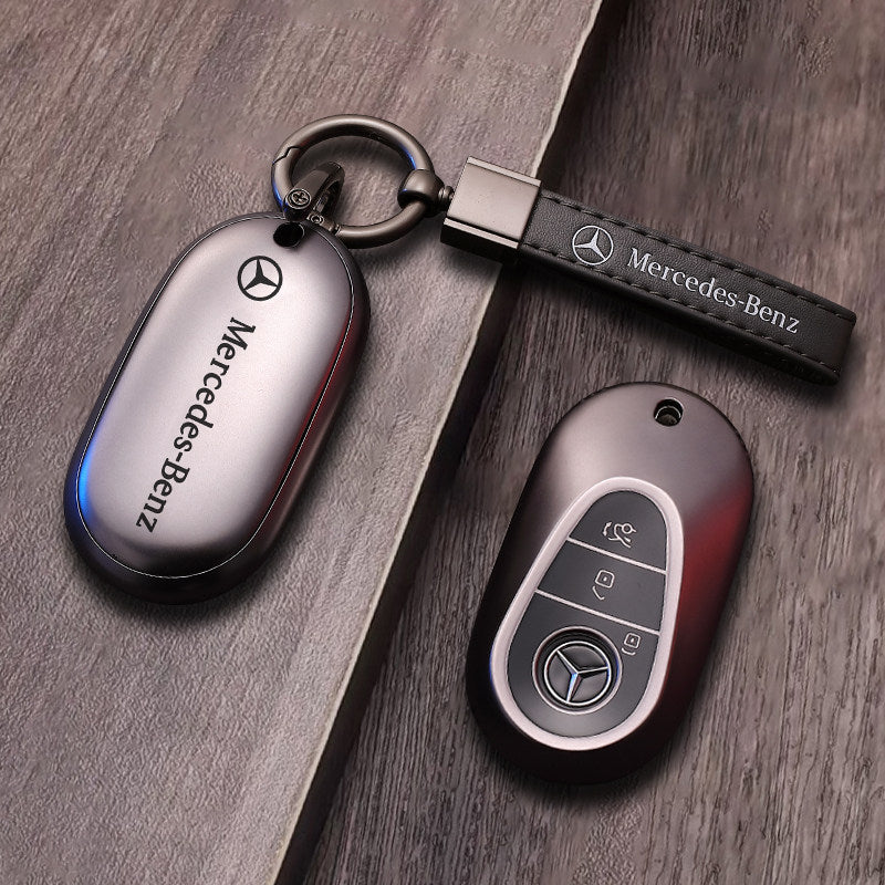 Mercedes-Benz Gradient Alloy Key Case with Logo Strap – New Oval Smart Key