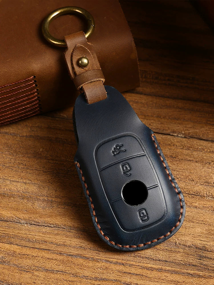 Mercedes-Benz Crazy Horse Leather Key Case – Classic Smart Key