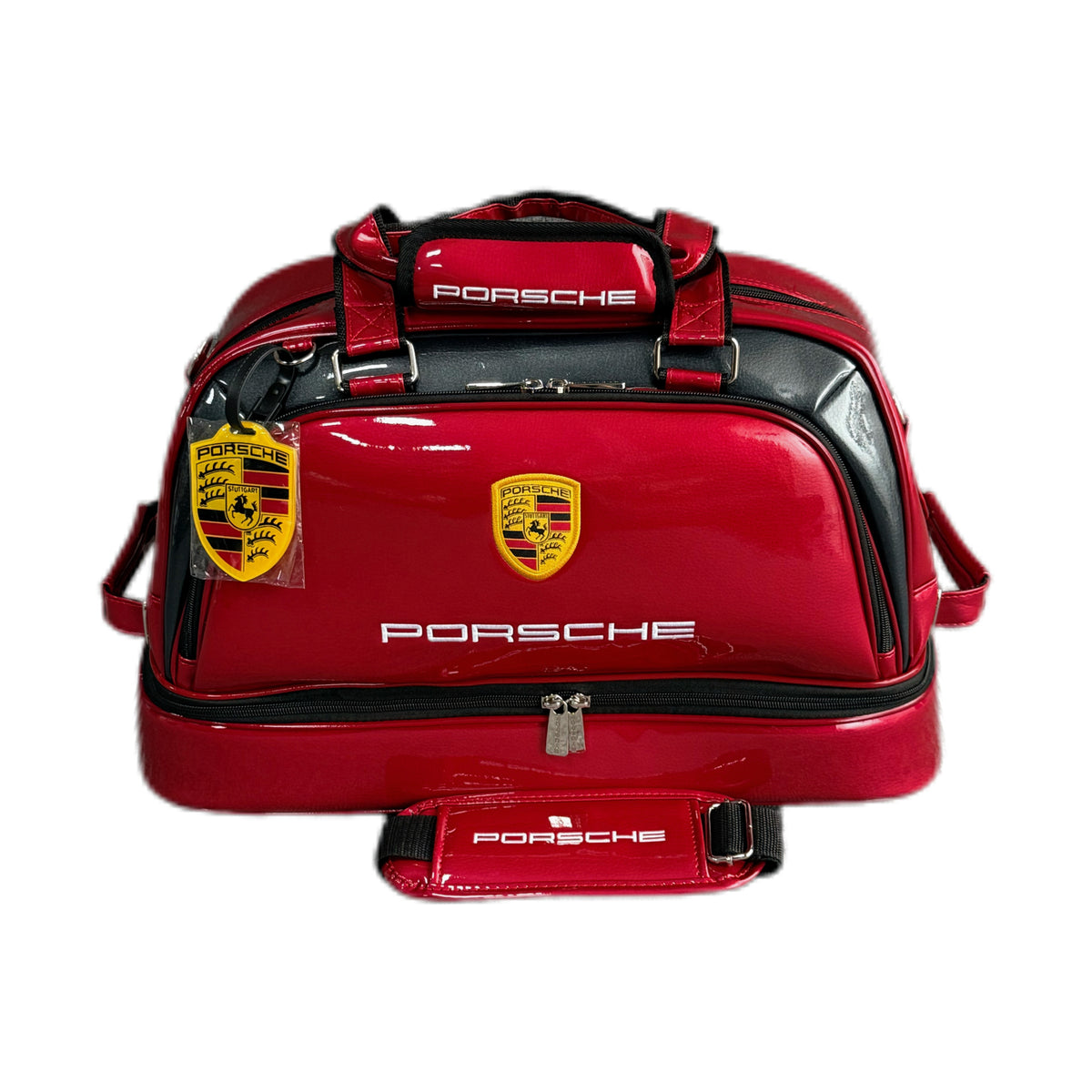 Golf Bag with Separate Shoe Compartment – Waterproof Crystal-Finish Travel Bag for Porsche Enthusiasts