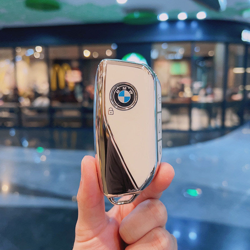 BMW 7 Series / X7 / i7 / XM Key Fob Case – New-Generation Key, Rhinestone Keychain Options