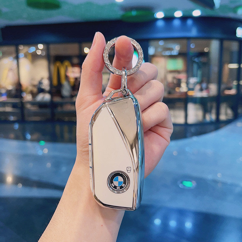 BMW 7 Series / X7 / i7 / XM Key Fob Case – New-Generation Key, Rhinestone Keychain Options