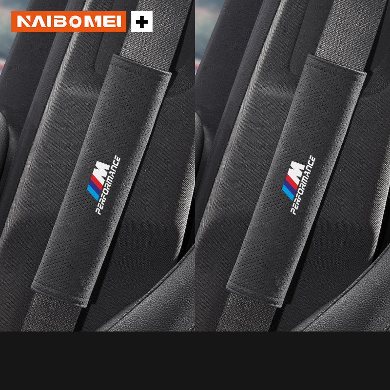 BMW M Seat Belt Shoulder Pad Cover - Suede Strap Protector