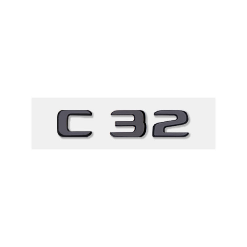 Mercedes-Benz C-Class Rear Trunk Model Letters – Chrome or Gloss Black