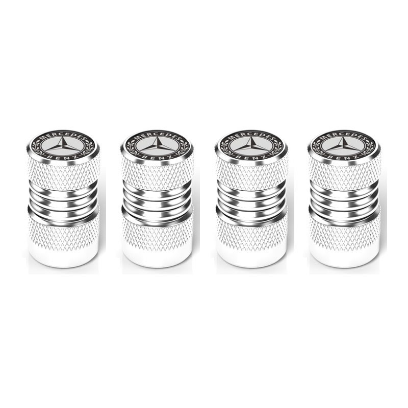 Mercedes-Benz / AMG Aluminum Tire Valve Stem Caps – Silver, Black or Red