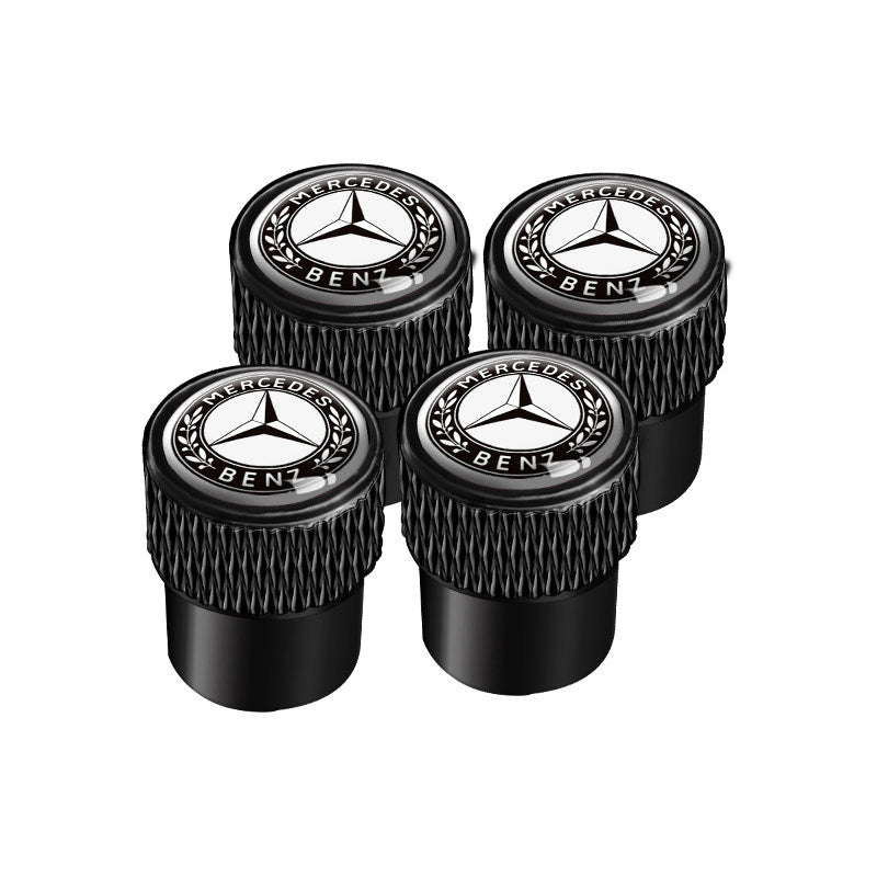 Mercedes-Benz Anti-Theft Tire Valve Stem Caps – Hex or Diamond, Silver or Black
