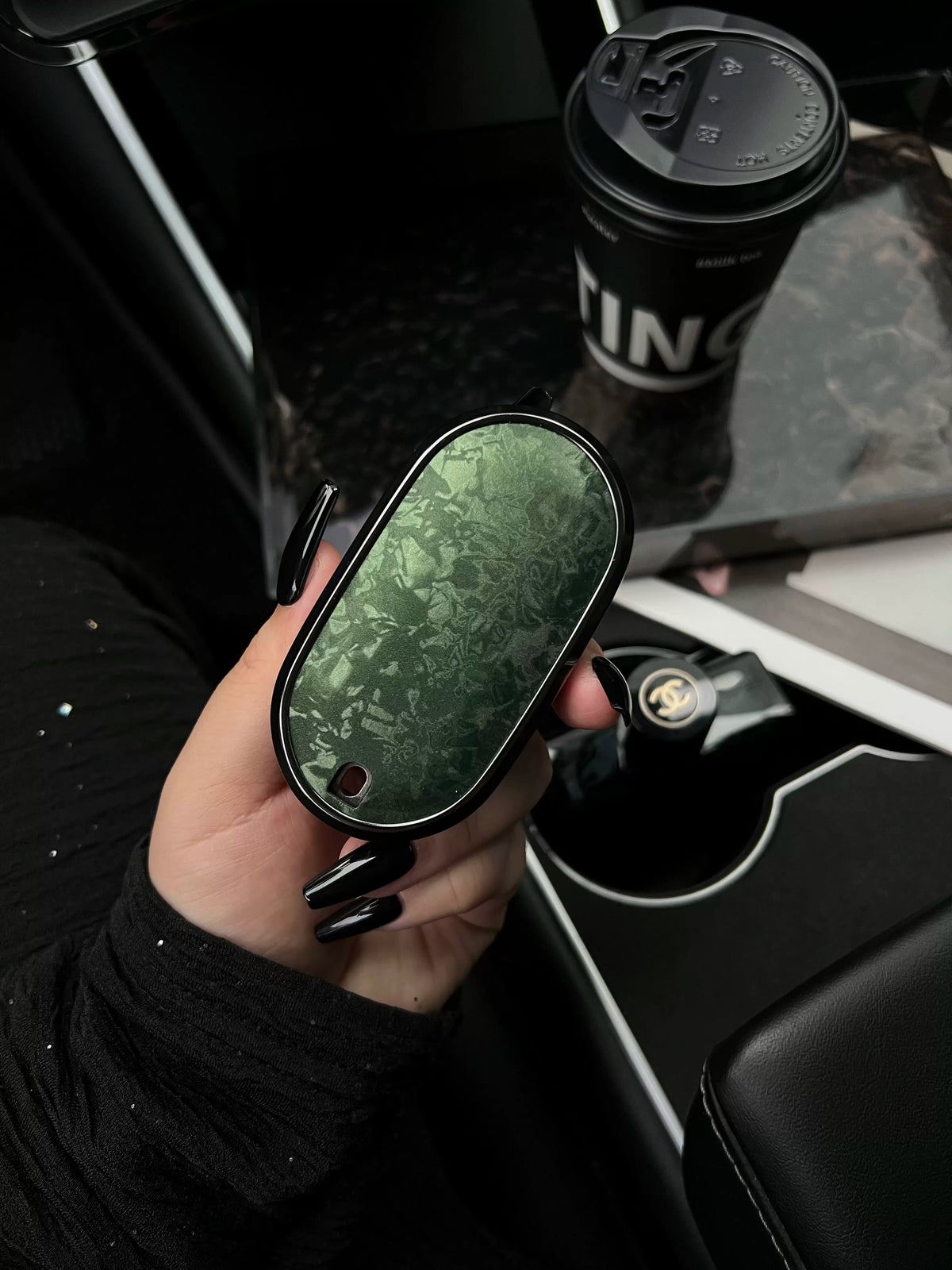 Mercedes-Benz 3D Ink & Marble Key Case with Alloy Edge – New Oval Smart Key