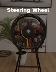 Forged Red Carbon Steering Wheel with Led For BMW F Series