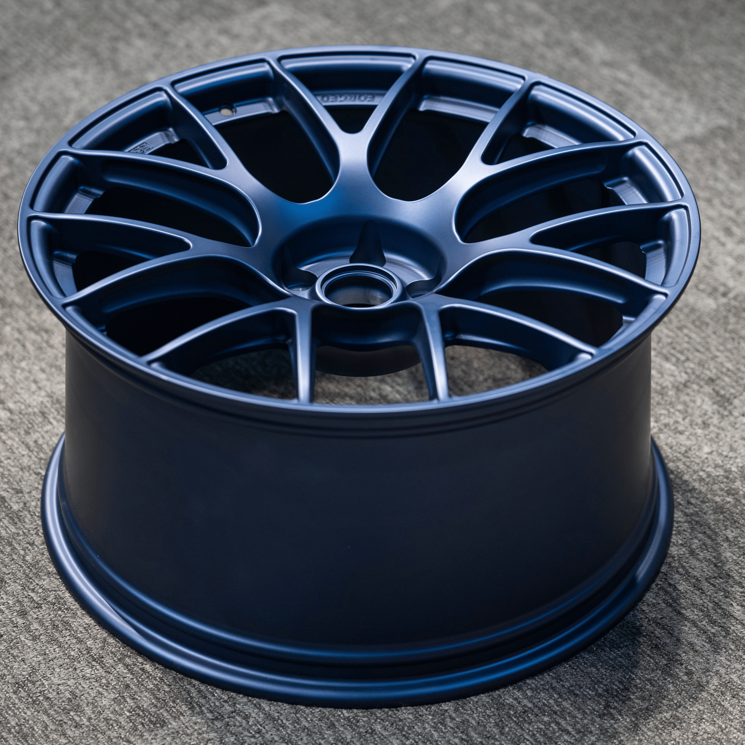Custom Forged Multi-Spoke Wheels – Matte Blue 6061-T6 Aluminum Performance Rims (Luxury Fitment)