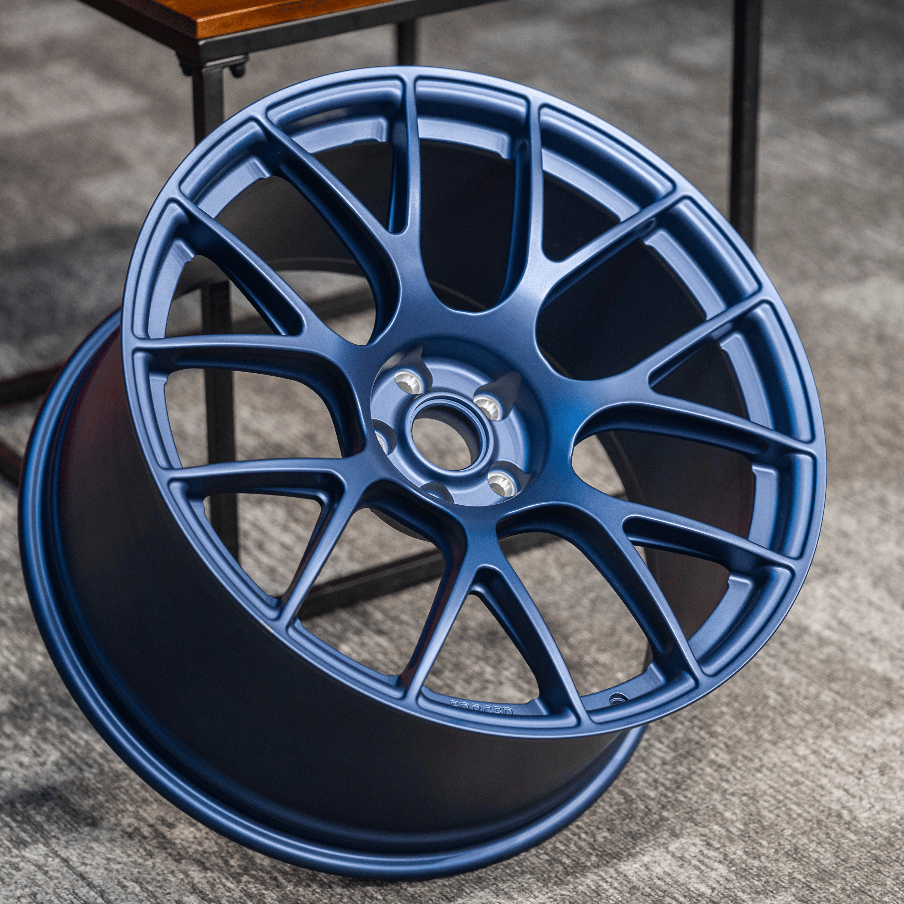 Custom Forged Multi-Spoke Wheels – Matte Blue 6061-T6 Aluminum Performance Rims (Luxury Fitment)